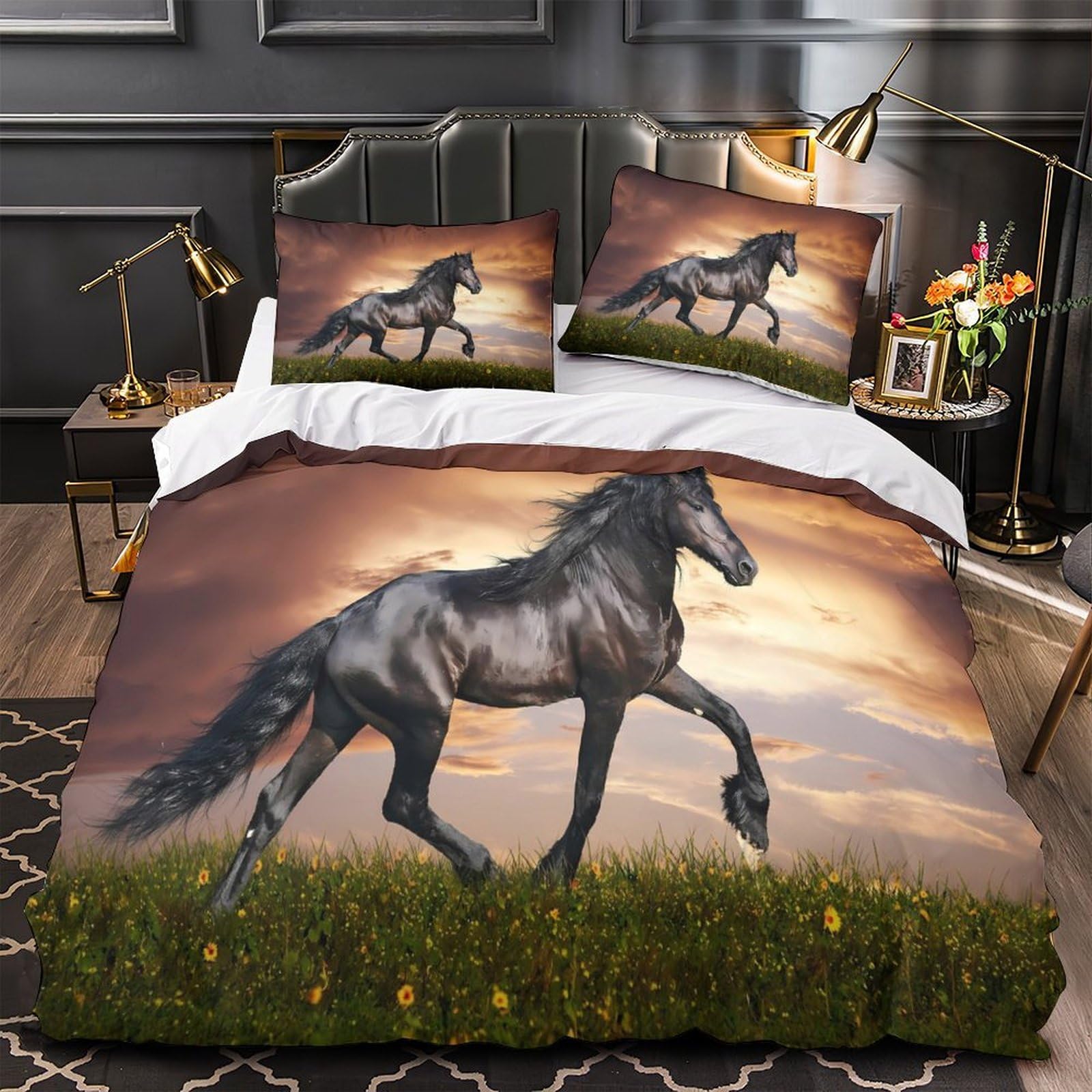 Fête des animaux mignons parure de lit grand lit pour chambre d'enfant
