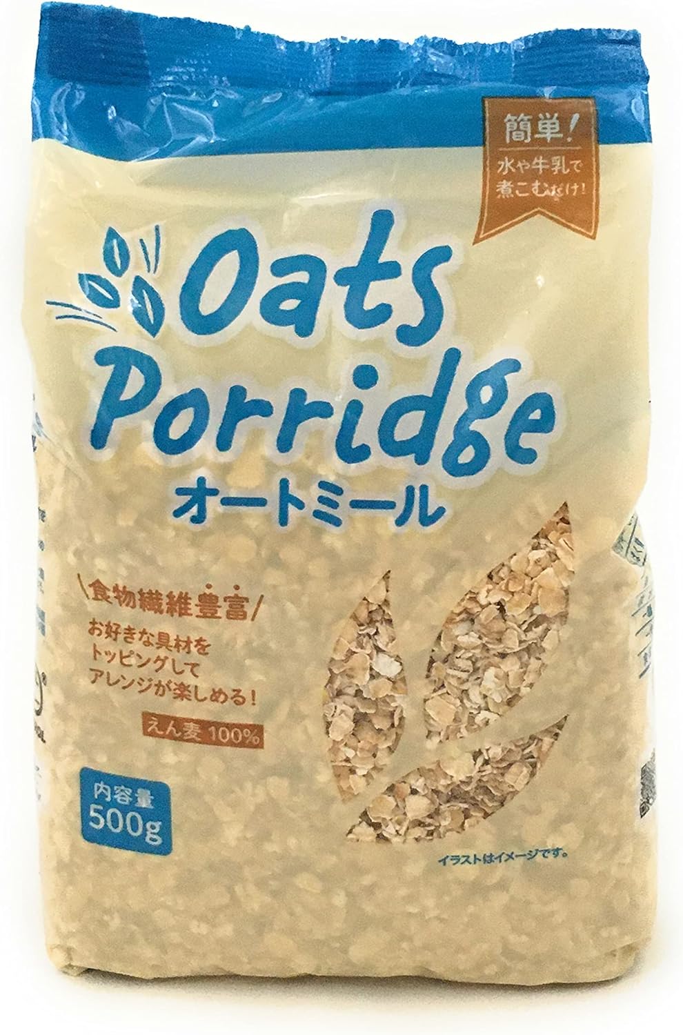 Amazon Co Jp 2袋まとめ買い オートミール Oats Porridge 500g 2袋 限定オリジナルステッカー付ver 食品 飲料 お酒