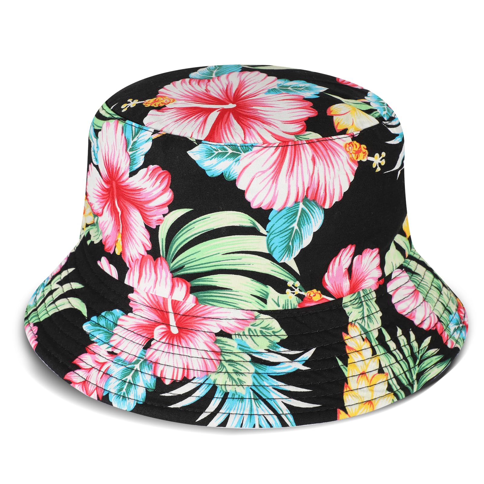 AYPOW Bob Seau Réversible Femme – Coton Léger Anti-UV, Pliable, Double Face – Chapeau Plage, Pêche, Voyage