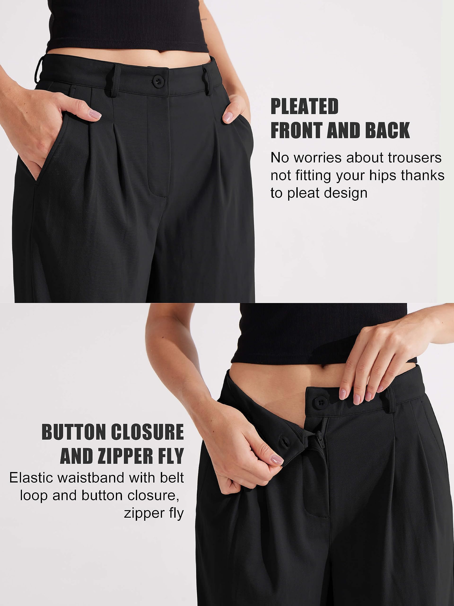 Libin Pantaloni da Donna a Vita Alta da 73,7 cm/78,7 cm, Pantaloni da Lavoro per Lavoro, Yoga, Golf, Pantaloni Casual