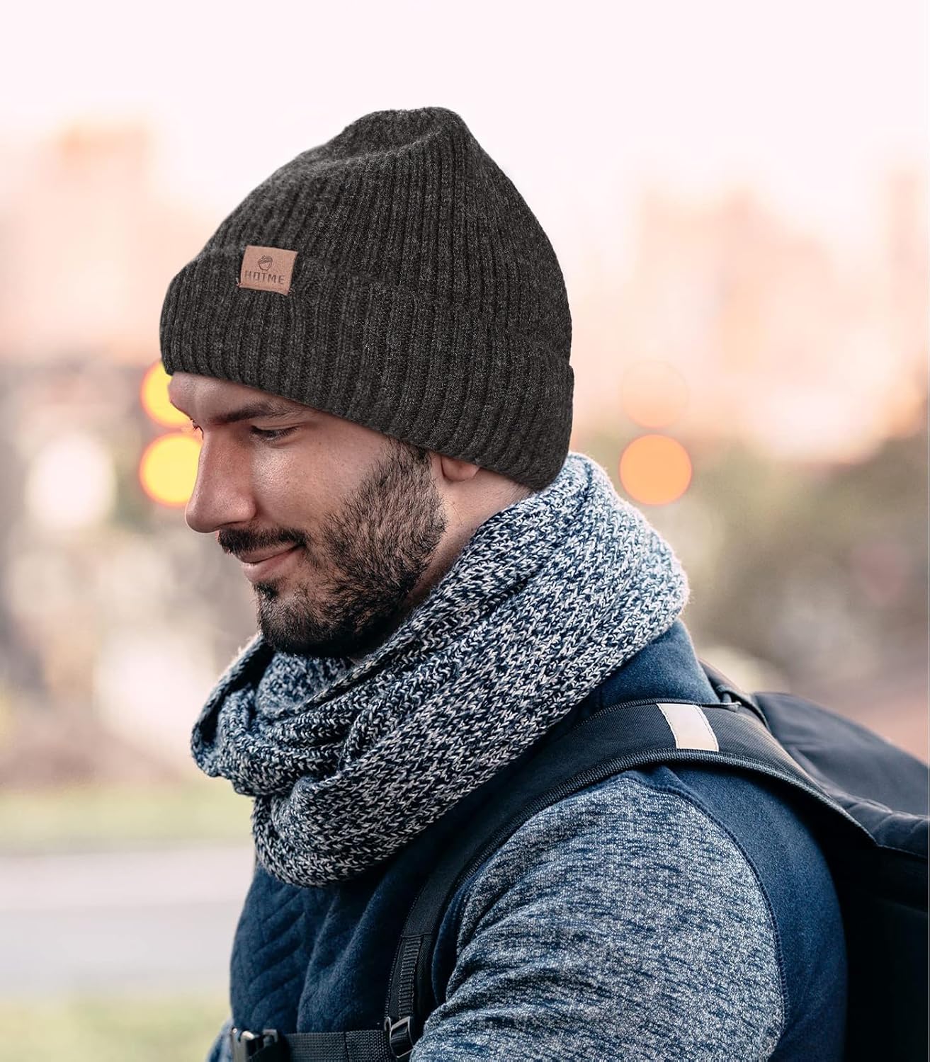 ZTL Merino Wool Beanie Hat for Men Women, Thick Warm Fleece Lined Knit Winter Hats Cuffed Beanie Stocking Hat Ski Skull Cap - Image 7