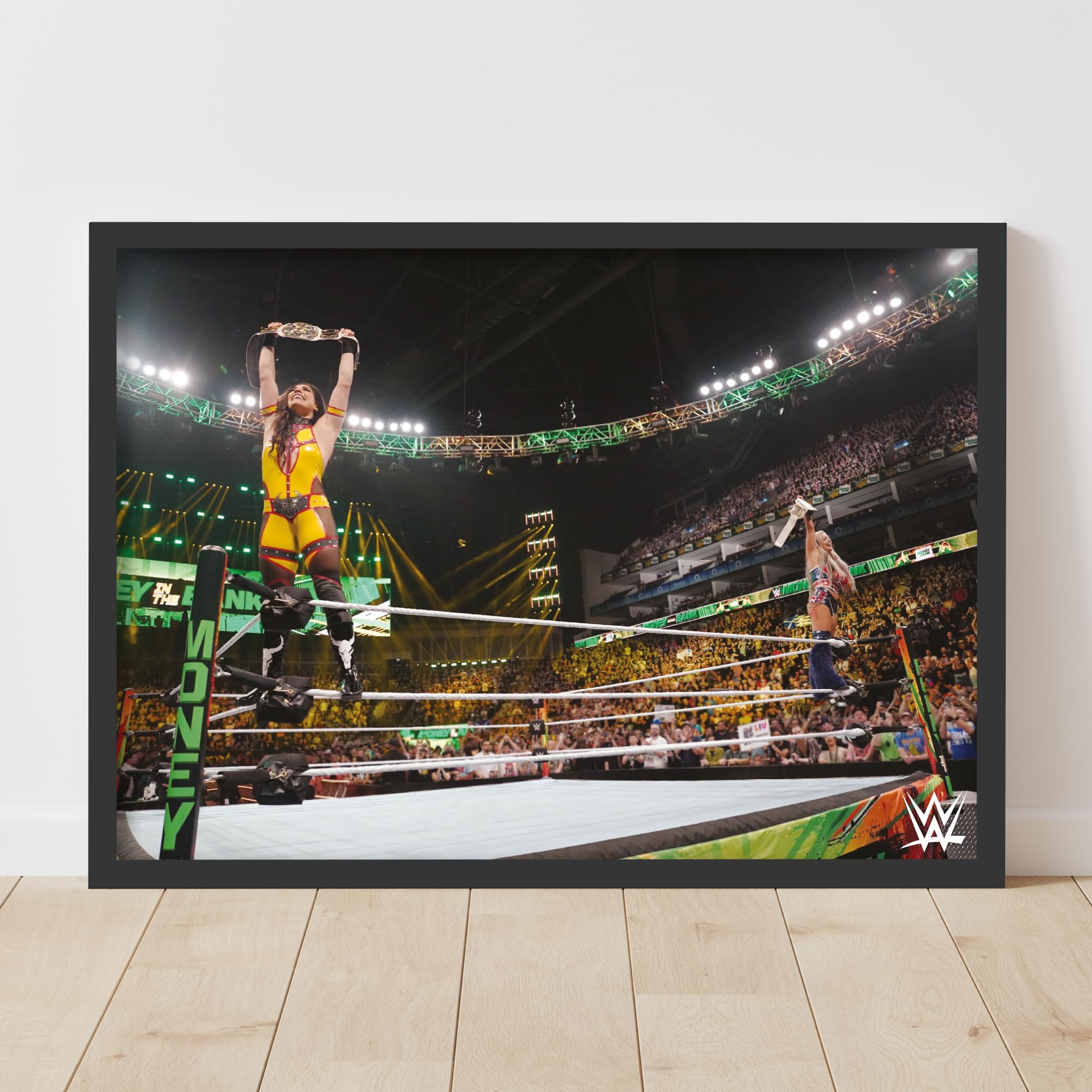 Themed WWE Print - MITB Liv-Morgan and Raquel Rodriguez Win Poster Wrestling Wall Art (21cm x 29.7cm - A4)