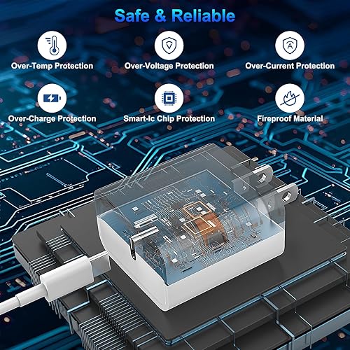 Miniatura 2 de Cargador de carga rápida para iPhone 16 y 15, paquete de 3 cargadores USB C PD de 20 W con cable de 10 pies, cable USB C tipo C para iPhone 16/16
