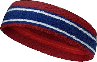 COUVER Terry Striped Basketball Headband Sweatband (1 Piece)