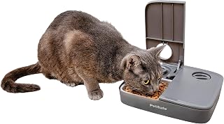 PetSafe Automatic 2 Meal Pet Feeder for Dogs and Cats, with Portion Control and Tamper-Resistant Design, Dry or Semi-Moist Food or Treat Dispenser, 1.5 Cups per Compartment, 3 Cups Total Capacity