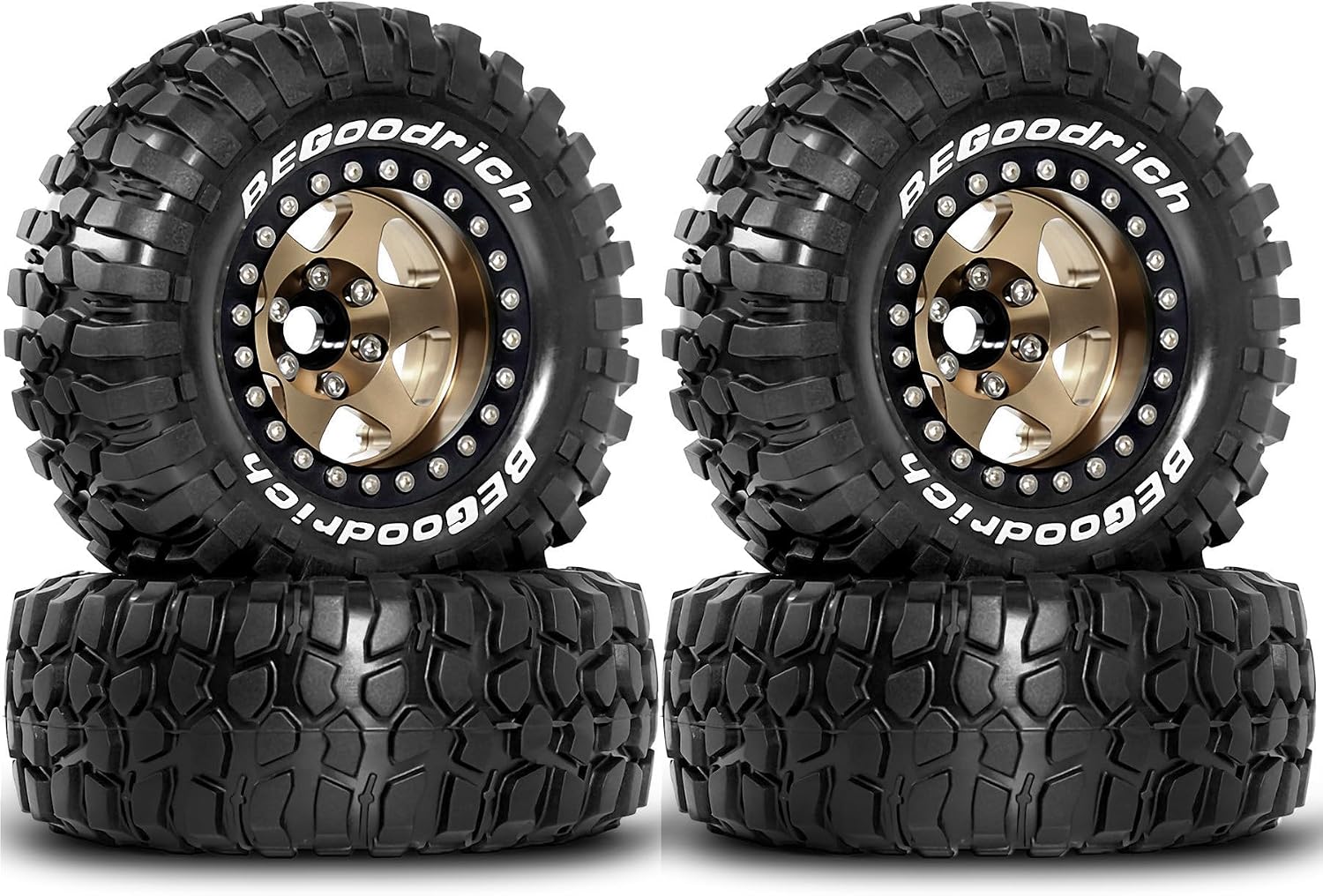 REDSPIDER 1.9'' Rock Crawler Tires OD 95mm/3.74'' (4PCS) For 1/12 RC Crawler MJX H12Y+ H12P Upgrade Replacement Tires (Tires)