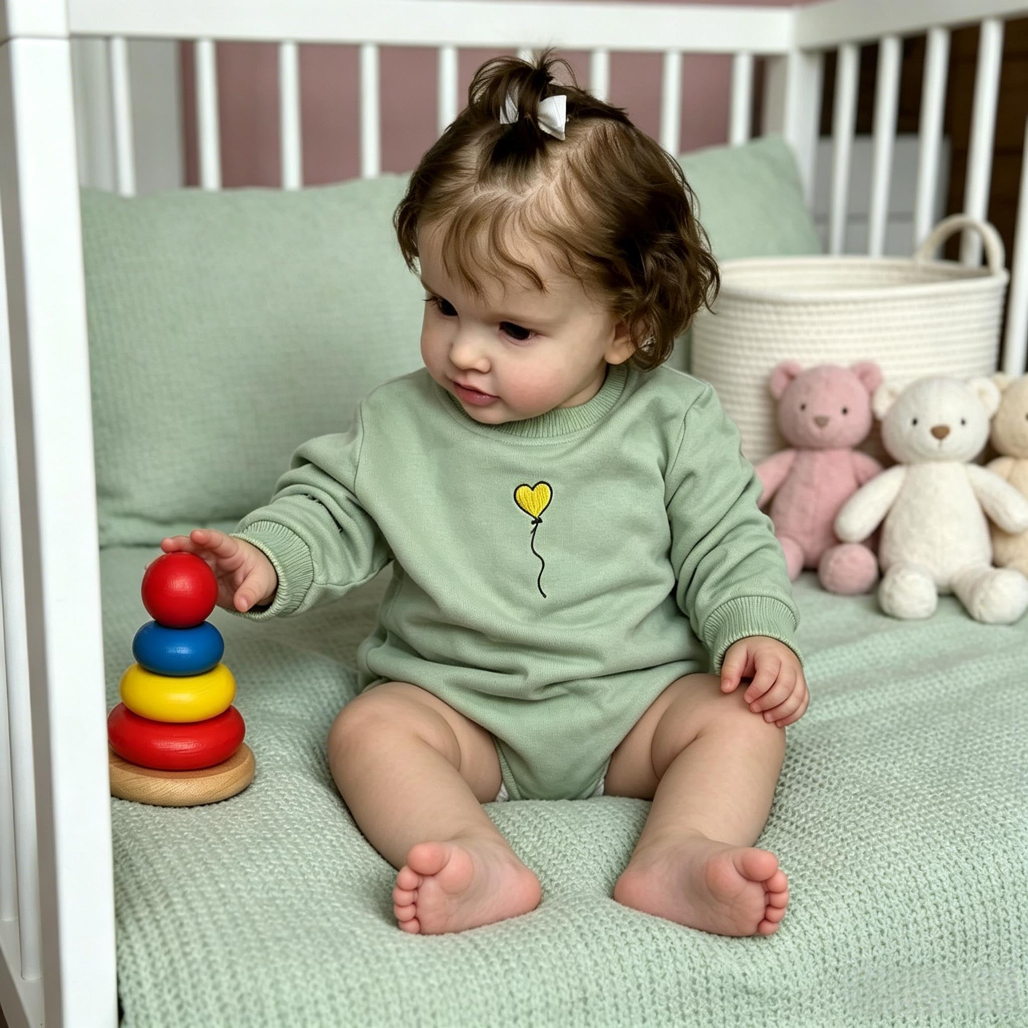 Realistische Reborn Kleinkind Puppen 26 Zoll Reborn Babypuppen Mädchen Pippa Lebhafte Kleinkind Puppe Weicher Tuch Körper der wirkliches Leben Neugeborenes Baby Puppe