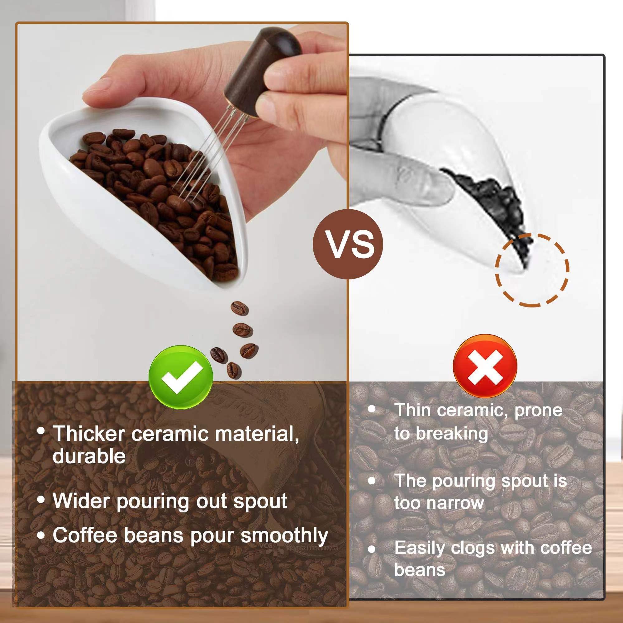 Taza dosificadora de granos de café y botella de spray grande con agujas para remover espresso, taza medidora de cerámica personalizada, pulverizador de alta capacidad, aguja agitadora de café con