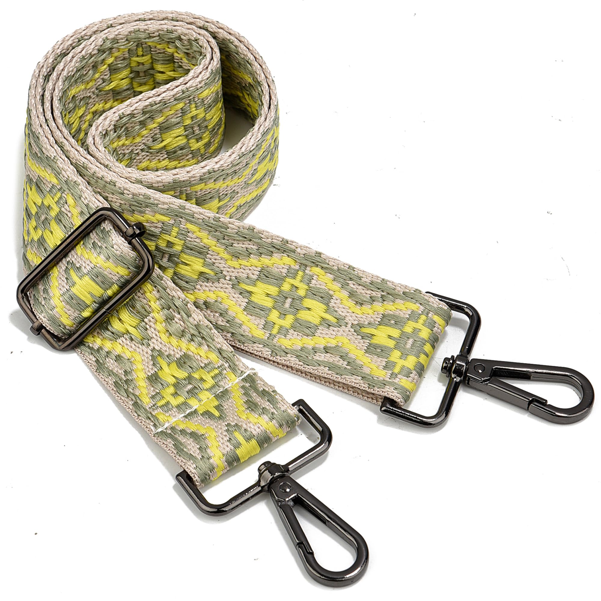 Purse Strap Gold Hardware Replacement Crossbody Bag Strap, Wide Adjustable Shoulder Strap