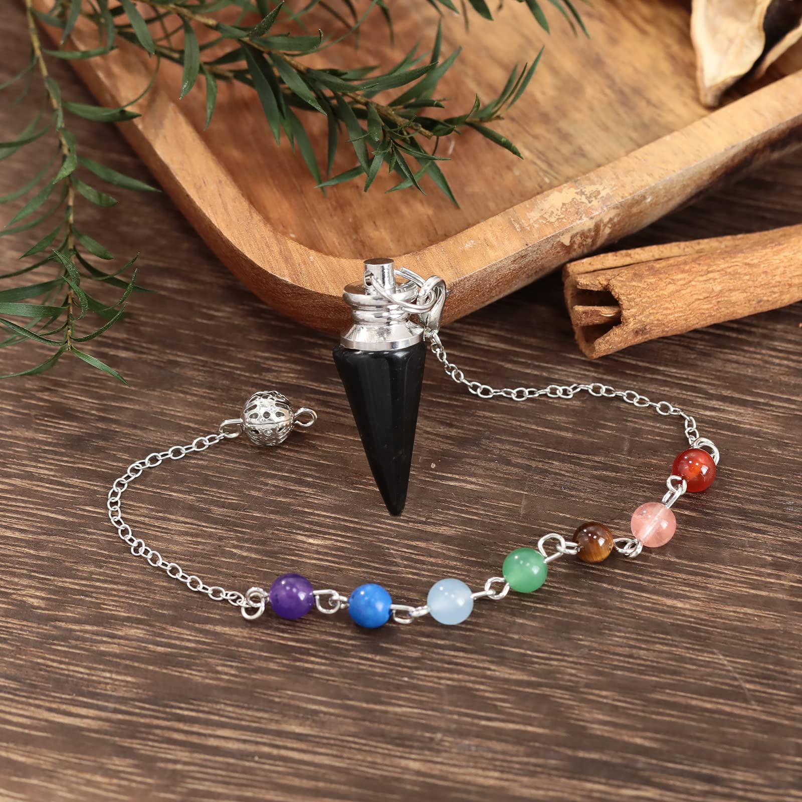 7 Chakra Pendel Aus Kristall – Für Heilung, Reiki Und