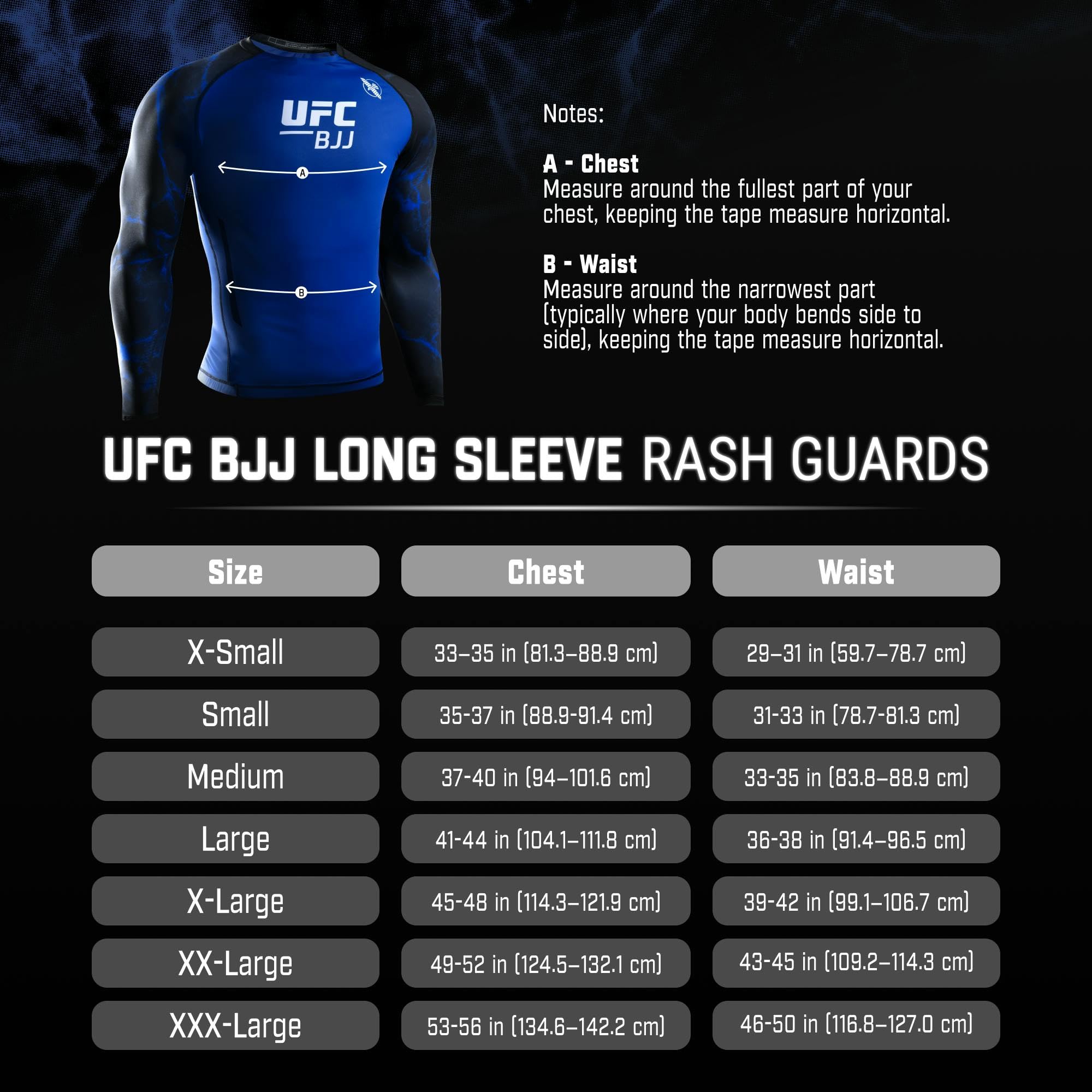 Hayabusa UFC - Rash Guard a maniche lunghe da uomo