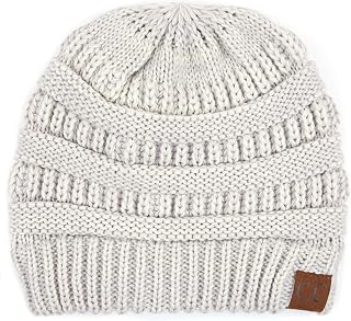 C.C Trendy Warm Chunky Soft Stretch Cable Knit Beanie