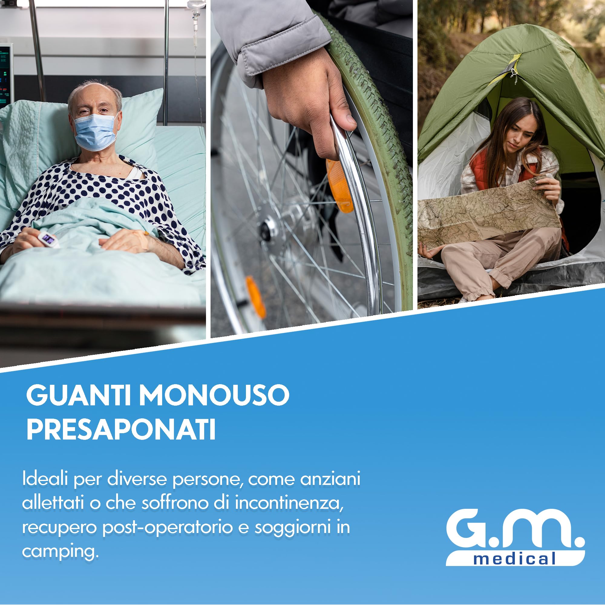 Guanti Monouso Saponati Per Igiene Anziani E Disabili - Confezione Da 100 Pezzi - Foto 6