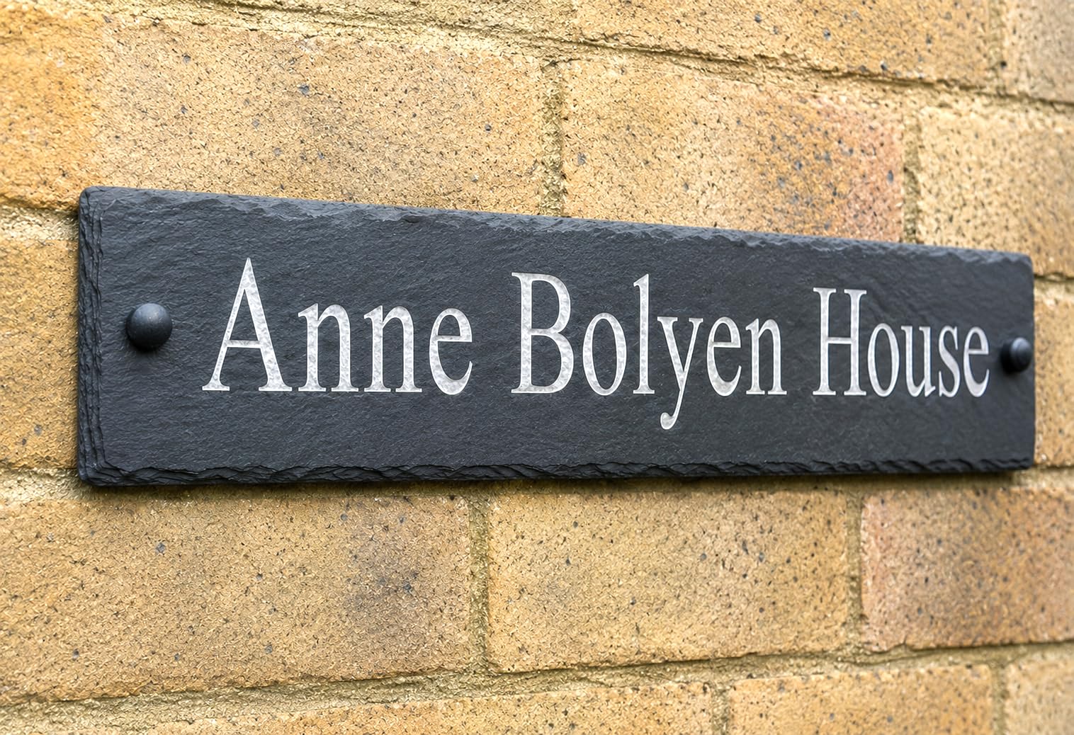 Personalised Slate House Sign 28cm x 7cm – Custom House Name Plaque