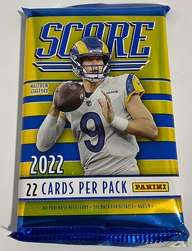 Panini Score - Caja de fútbol Blaster 2022  1 paquete  22 tarjetas intercambiables en el interior  Chase Blaster exclusivo Gold Parallels, novatos,