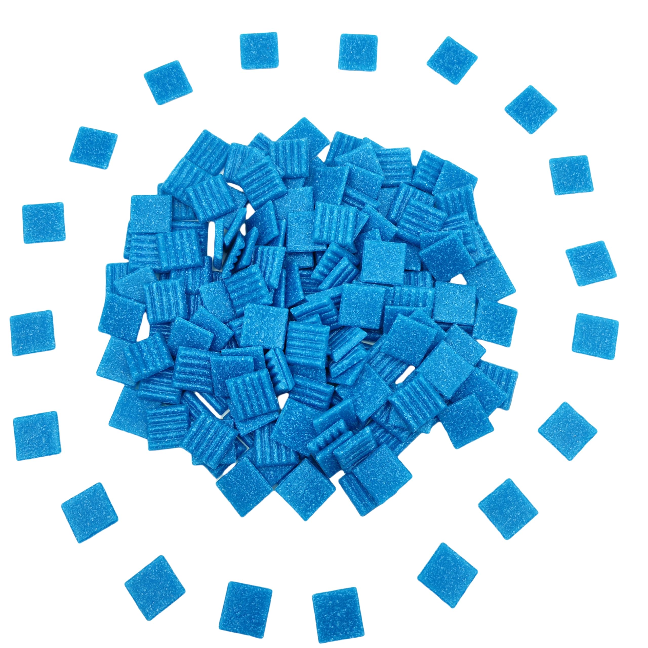500g Quartz Mosaic Tiles, 2CM Multi Color Mosaic Pieces Stones for DIY Making Craft Hobby Arts Home Wall Decoration (Blue) - Image 4