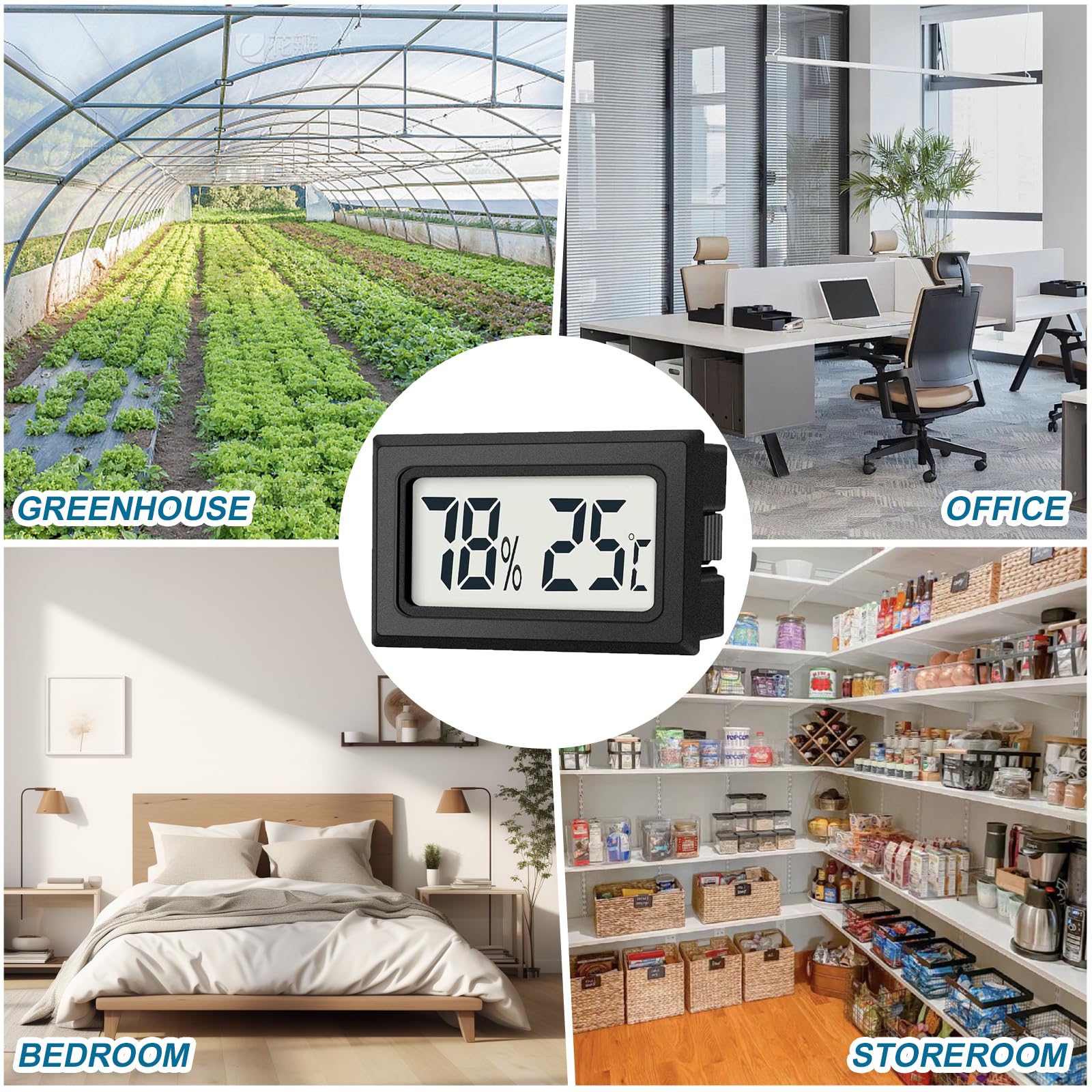 UlisemTermometro E Igrometro Digitale Per Interni Con Registrazione Dei Valori Massimi E Minimi Di Temperatura E Umidita 88443744