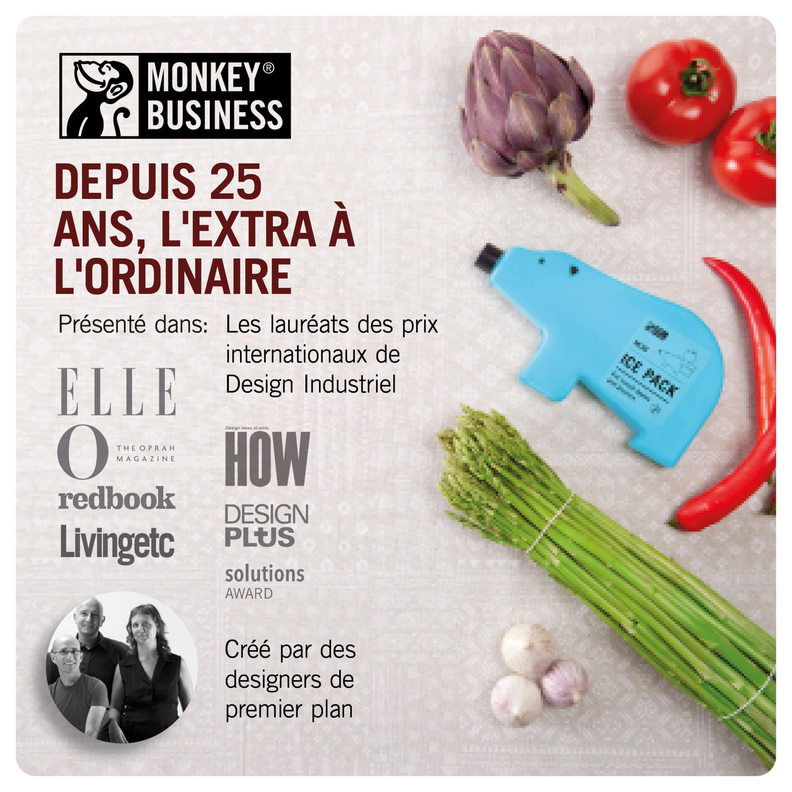 Monkey Business Bowlero : Kit de Bols en Terre Cuite pour Trempettes Mexicaines, Guacamole, Salsa et BBQ - 3 Bols à Soupe + 2 Cuillères
