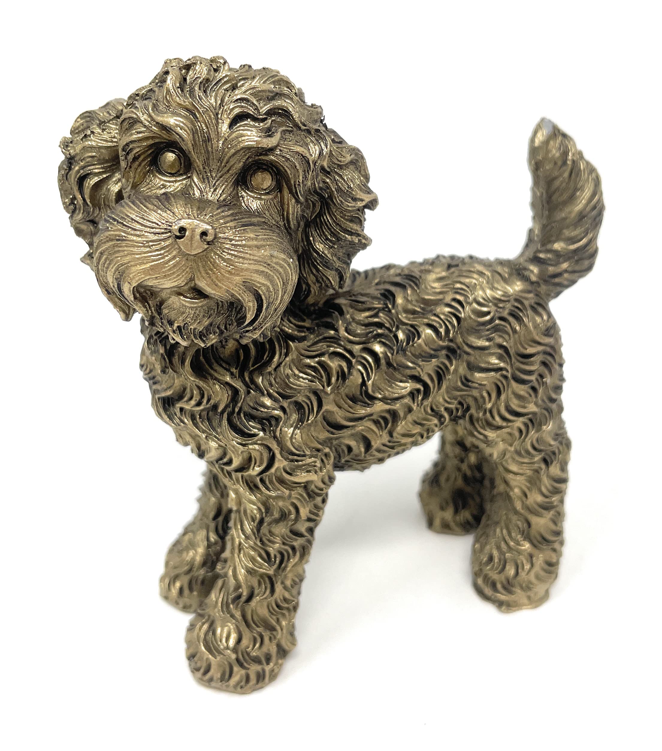 Shudehill Giftware Bronze Cockapoo Standing Dog Ornament Coloured 10 Cm