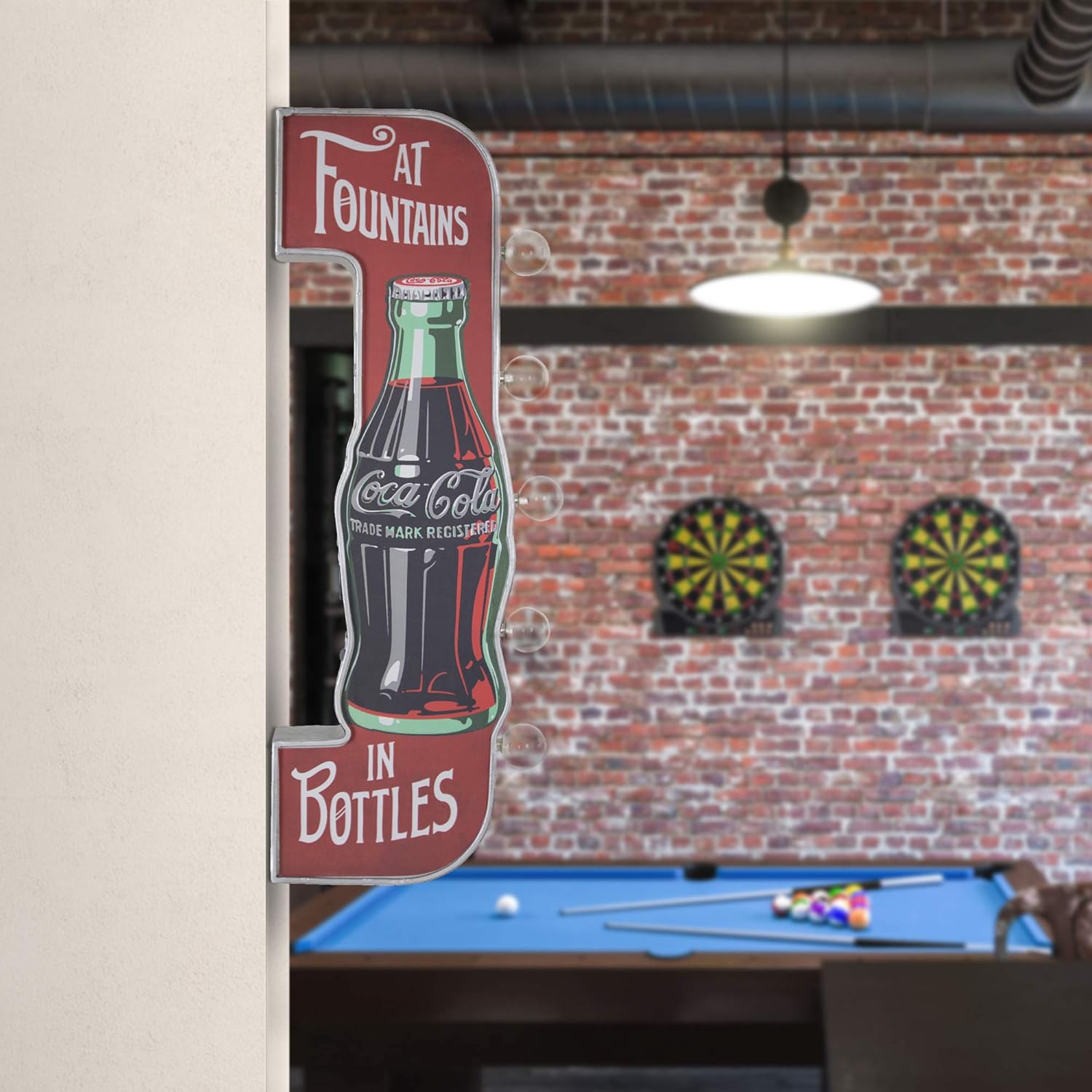 Hottest Sale Coca-Cola Reproduction Vintage Advertising Sign - Battery Powered LED Lights, Double Sided Metal Marquee Display - 25 x 9 x 4 inches Amazing 🔥 Coca-Cola Reproduction Vintage Advertising Sign - Battery Powered LED Lights, Double Sided Metal Marquee Display - 25 x 9 x 4 inches