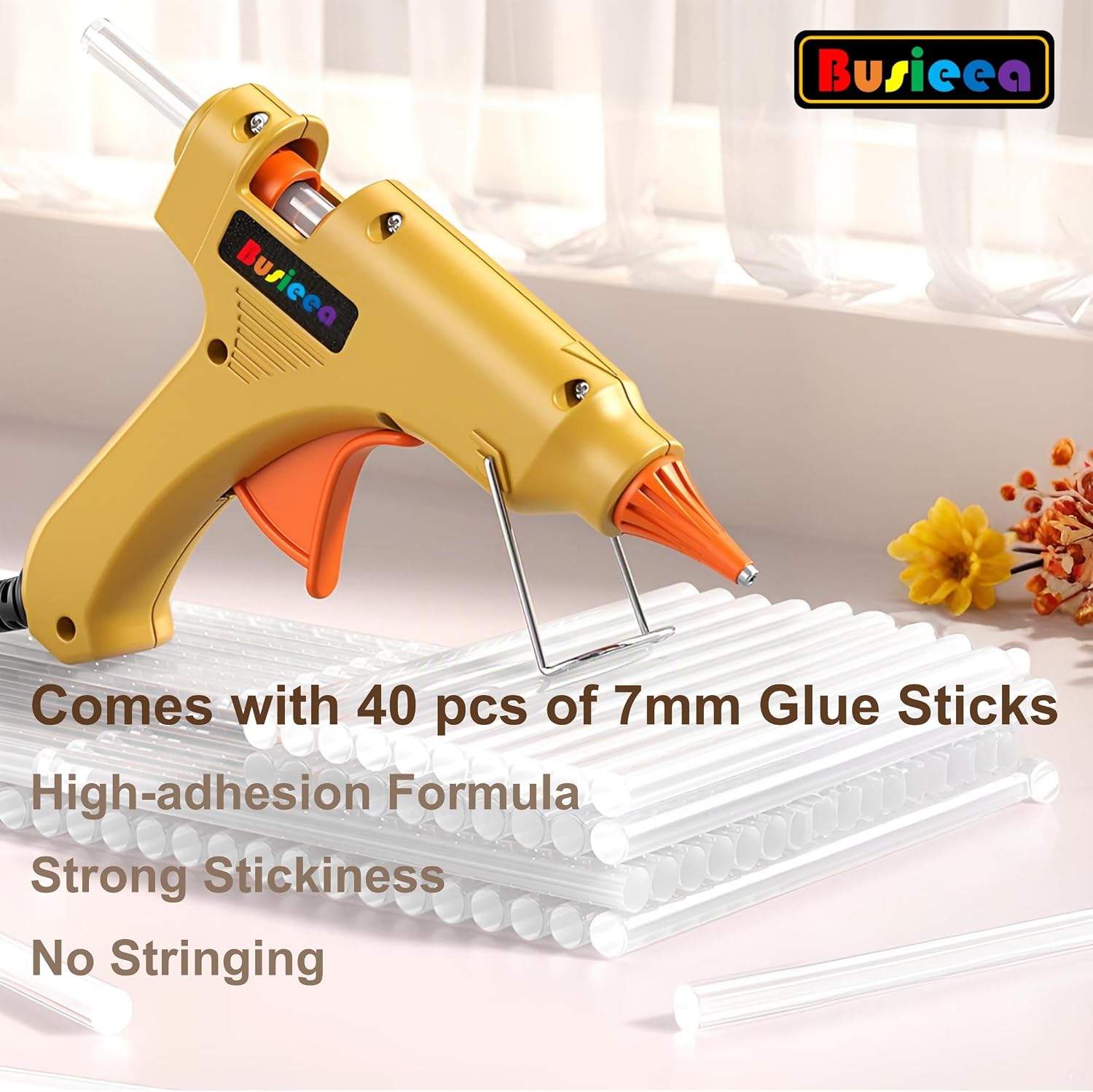 Hot Glue Gun Kit with 40 Glue Sticks, Fast Preheating Hot Melt, High Temp for School Crafts DIY Arts and Quick Home Repairs (20w)