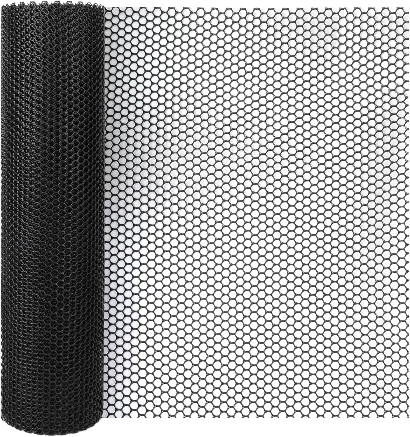 Bar Shelf Liner for Countertop, Glass Drying 36 Inch Wide Plastic Mesh Liners Mat, Non Slip Bar Mats Cabinet Liner for Pub Shelves Cupboard, 91.5X500CM, Black