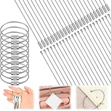 Wire Keychain Cable 6 Inch, 35PCS | Steel Key Ring, Loops for Hanging and Organization