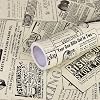 WENMER Newspaper Contact Paper - 17.71 x 118 Vintage Peel and Stick Self Adhesive Wallpaper Removable Wall Paper Roll for Furniture, Shelf, Drawer Liner