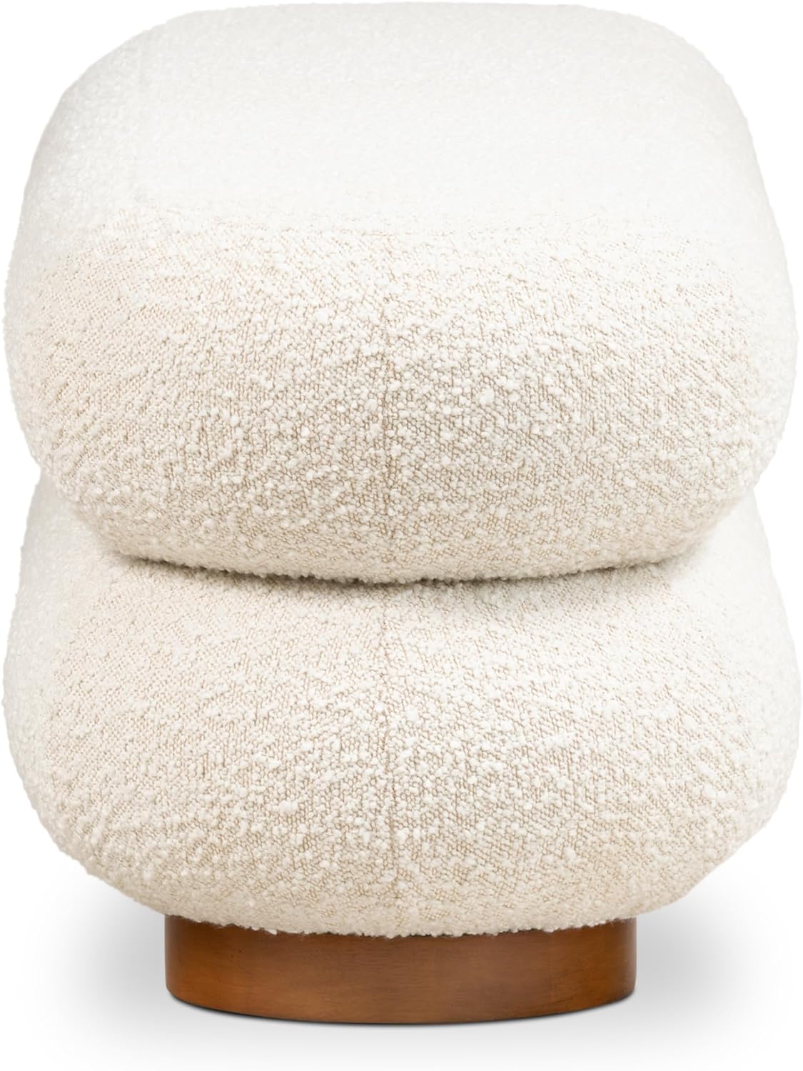 POLY & BARK Varde Bench in Froth White Boucle