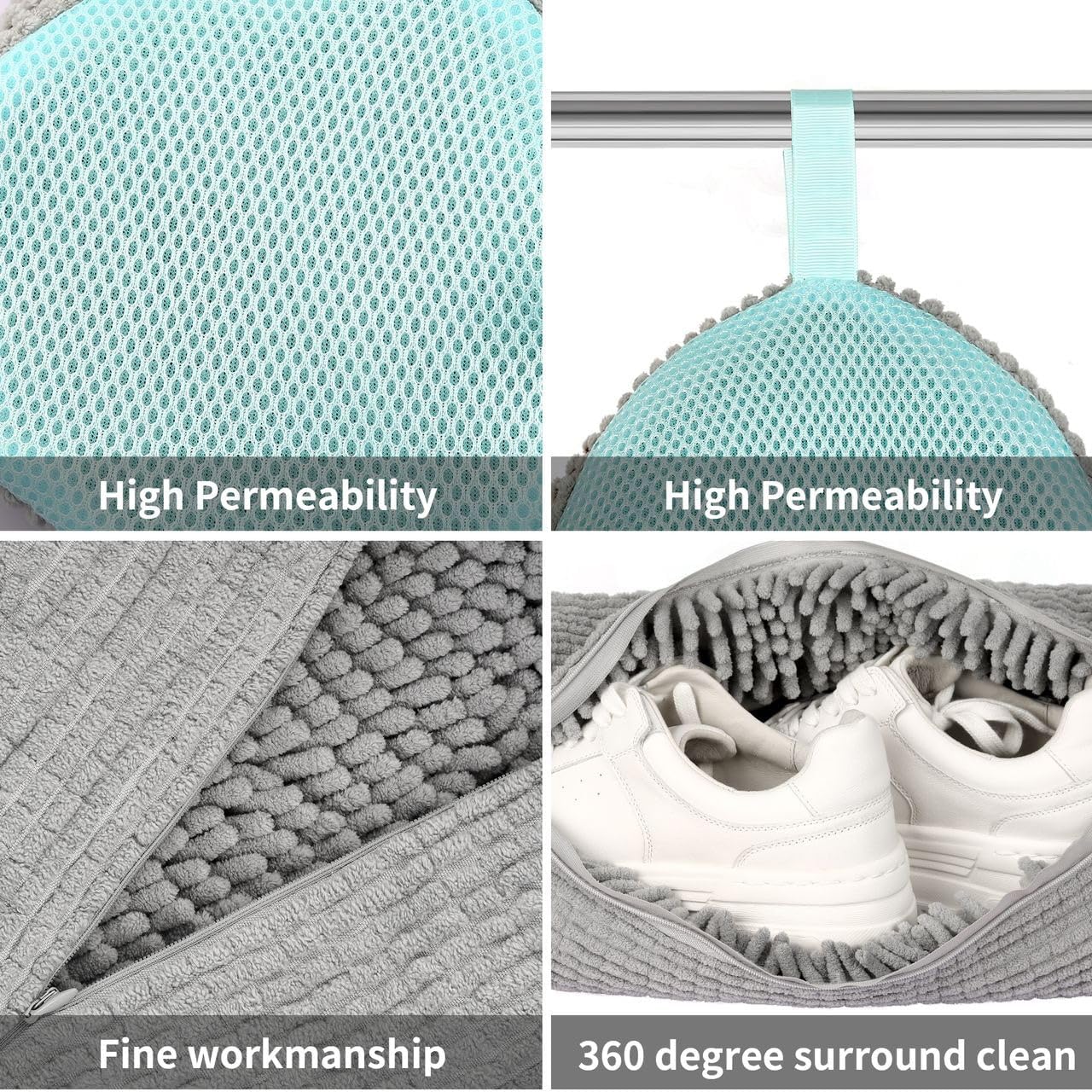 Shoe Bags for Washing Machine Kit with Adjustable Shoe Trees – Deep Clean Protection, Prevents Deformation, Ideal for Weekly Laundry, Sneaker Washing Machine Bag for Men & Women, Shoe Care Kit - Image 4