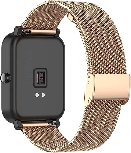 Lyaarka - Correa ajustable compatible con reloj Lyaarka para mujeres y hombres, malla de metal, acero inoxidable, correa de repuesto para reloj