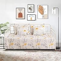 Vista 16 de Juego de Funda para Sofá Cama de 5 Piezas Juegos de Ropa de Cama para Sofá Cama Twin para Todas las Estaciones Edredón Ligero para Sofá Cama