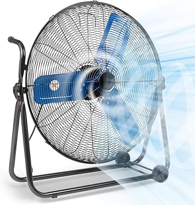 Ventilador industrial de alta velocidad de 24 pulgadas, 8500 CFM, ventilador de exterior resistente de 3 velocidades de inclinació