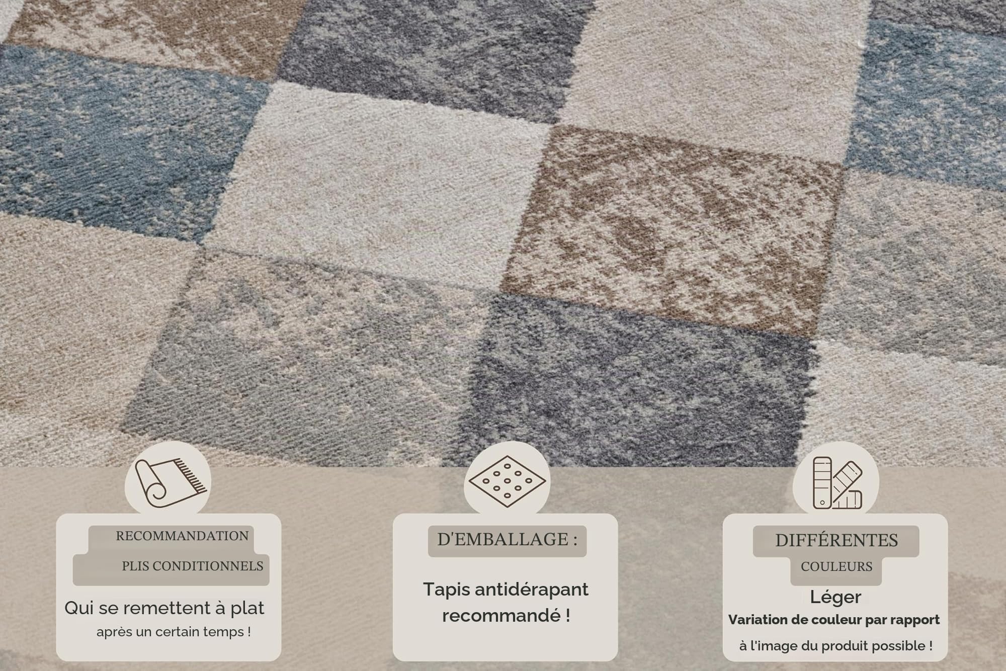 Hanse Home Bakke Tapis Design de Salon à Poils Courts Moderne, Motif géométrique à Losanges, Tissage Plat pour Salle à Manger, Chambre d'enfant, Chambre d'adolescent, Couloir, Cuisine, crème, 160 x