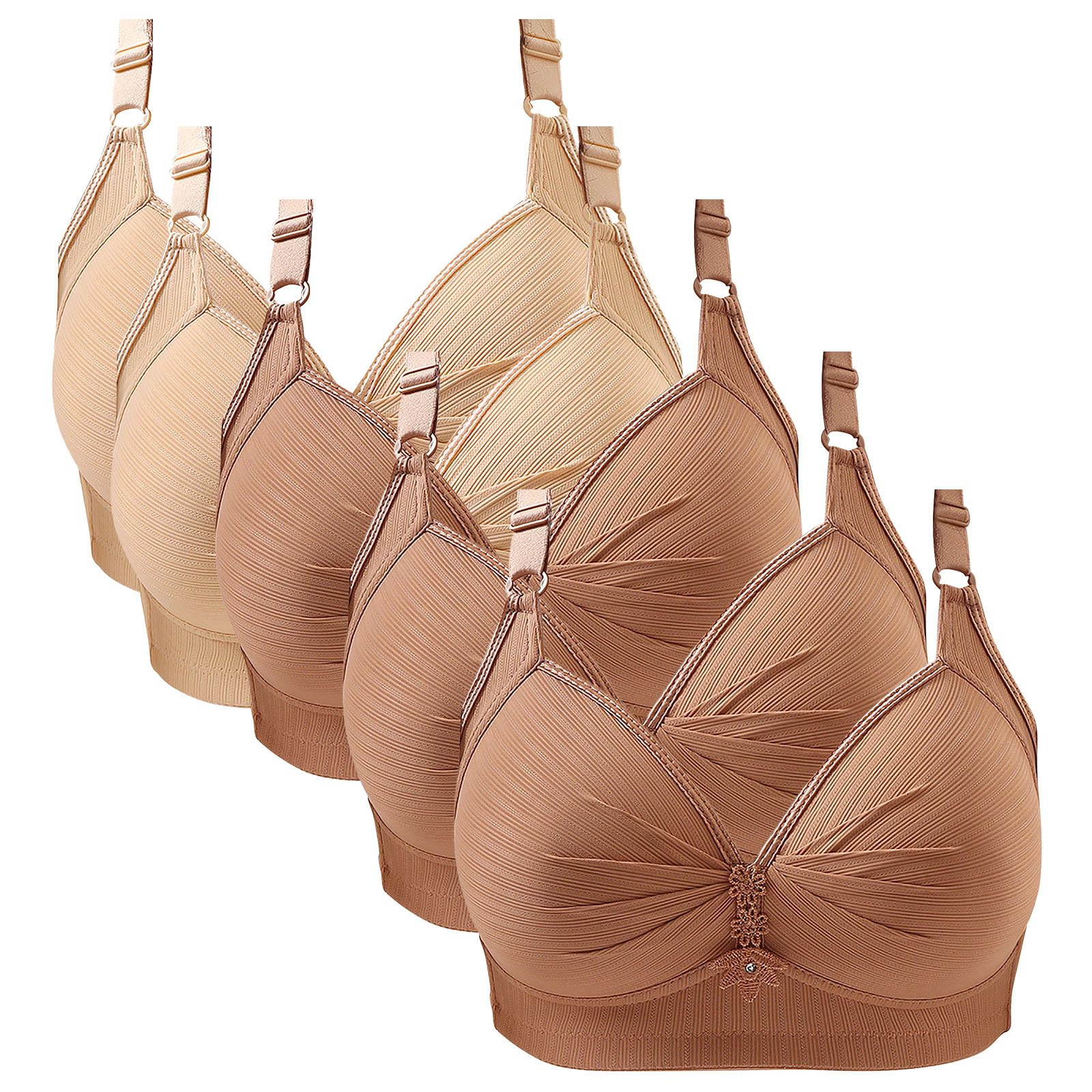 Paquete múltiple de brasieres para mujer de copa completa, brasier de cobertura completa, sin costuras, brasier suave y cómodo, ropa interior push up, transpirable, brasier de yoga extra extensor