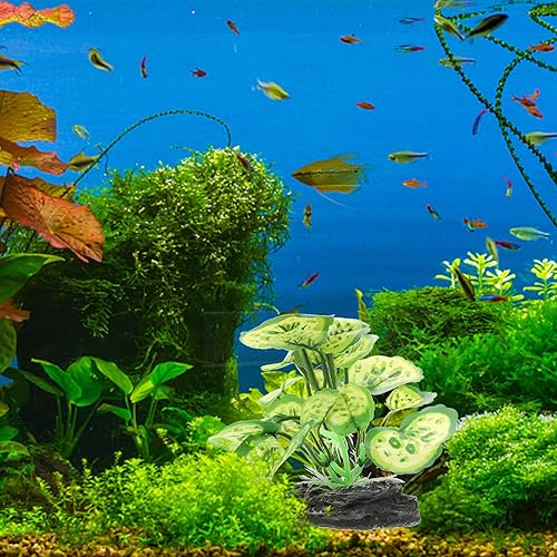 Miniatura 4 de LUOZZY 2 unids planta artificial decoración acuario Goldfish ocultar planta modelo pecera decoración