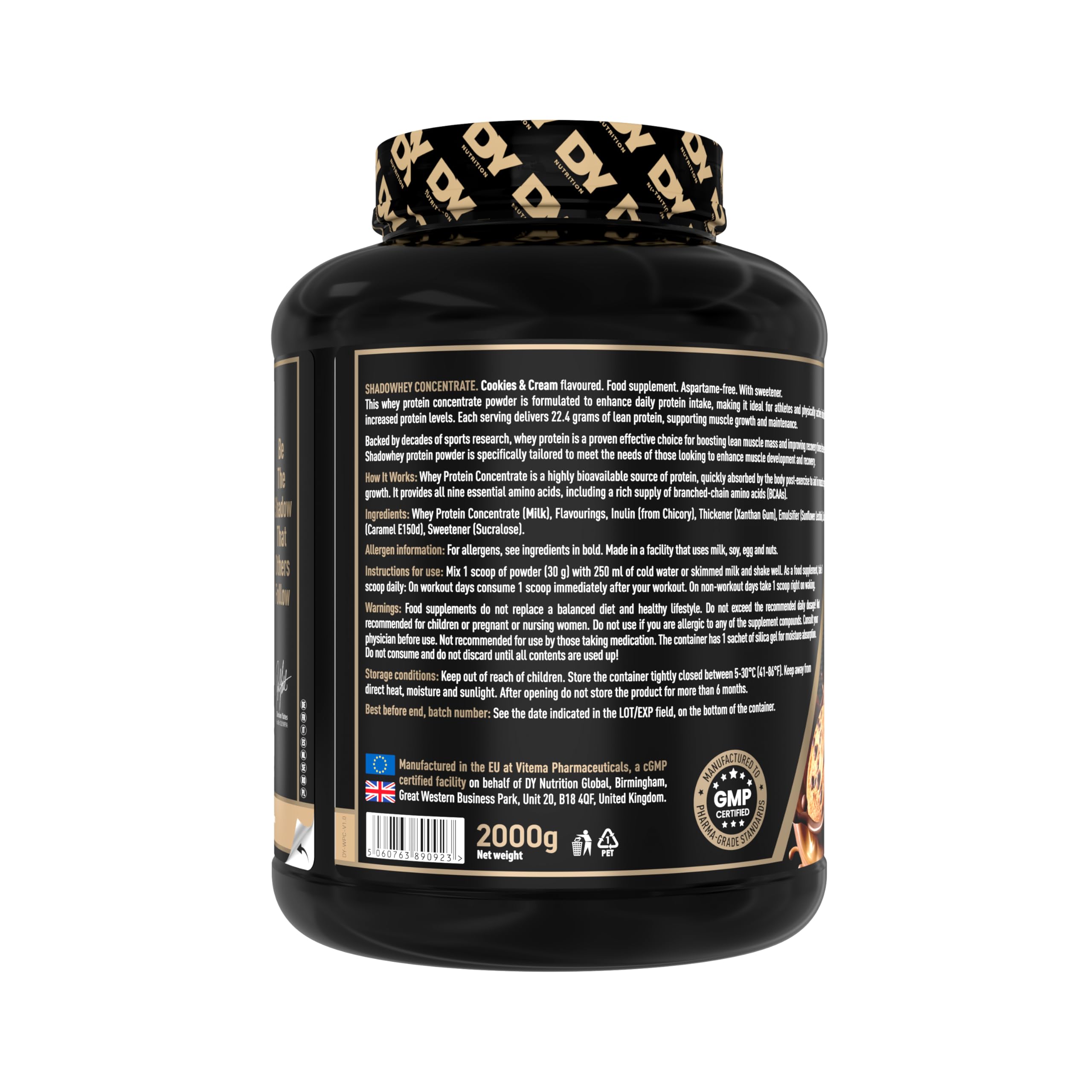 Whey Protein Shadowhey 2Kg, 66 Servings (Cookies with Cream)