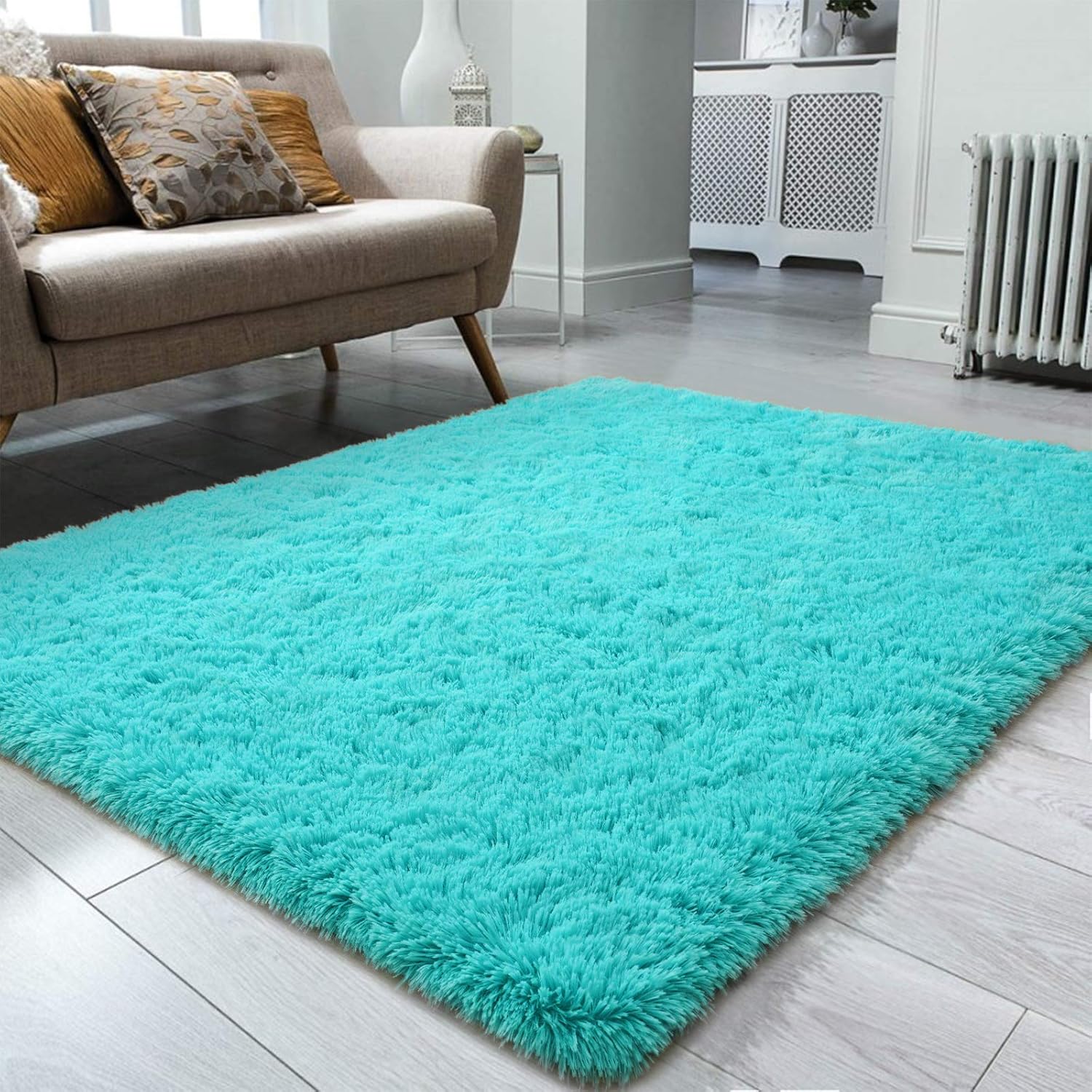 Ompaa Fluffy Rug, Super Soft Fuzzy Area Rugs for Bedroom