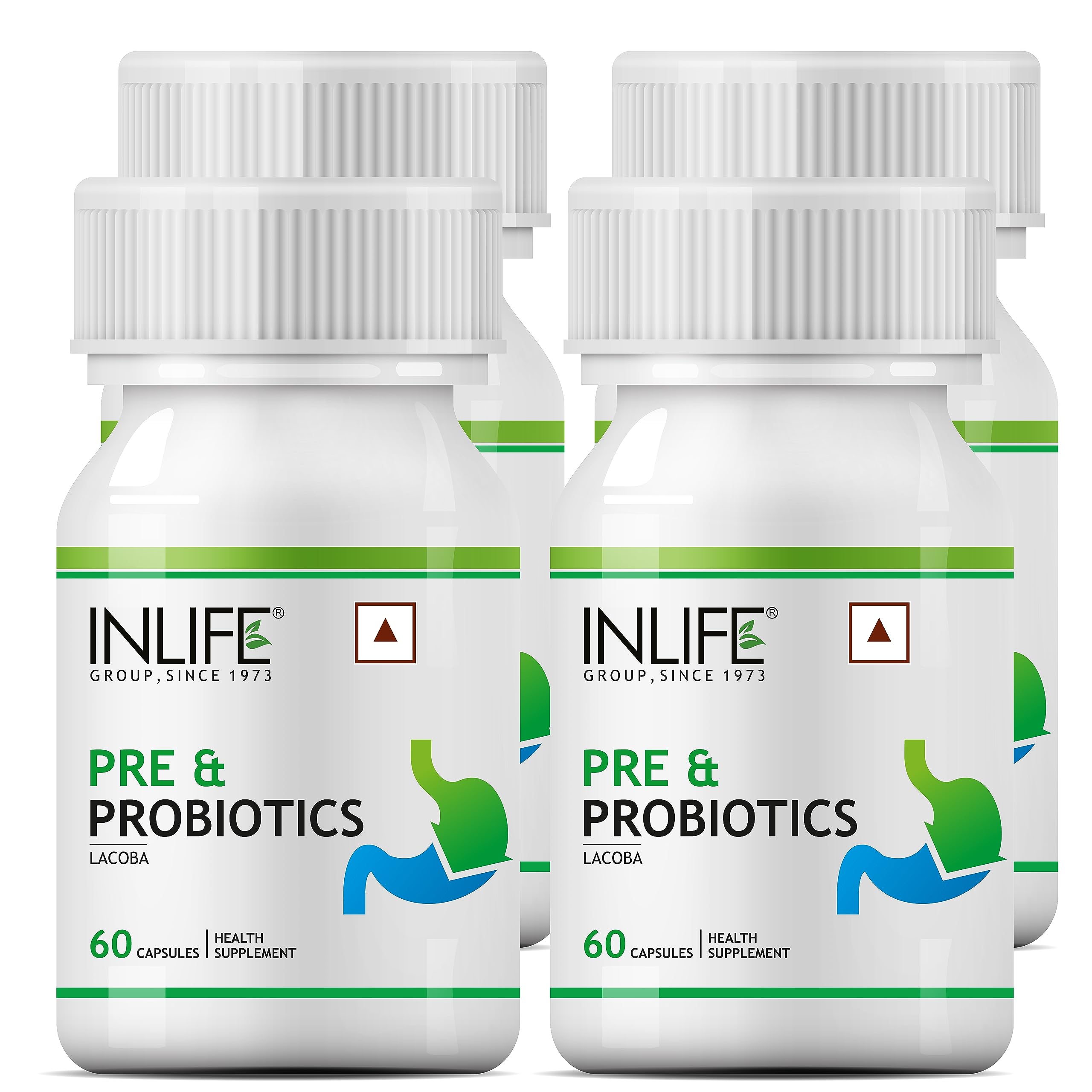 INLIFE Prebiotic and Probiotic Supplement for Gut Health | Lactobacillus Bacteria for Digestive Health Immunity Booster | Probiotics for Women Men - 60 Capsules (Pack of 4, 240) (B07NXYMFJ5) Amazon Price History, Amazon Price Tracker