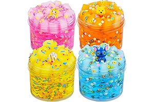 4 Pack Jelly Cube Crunchy Slime Kit for Girls Wonderland