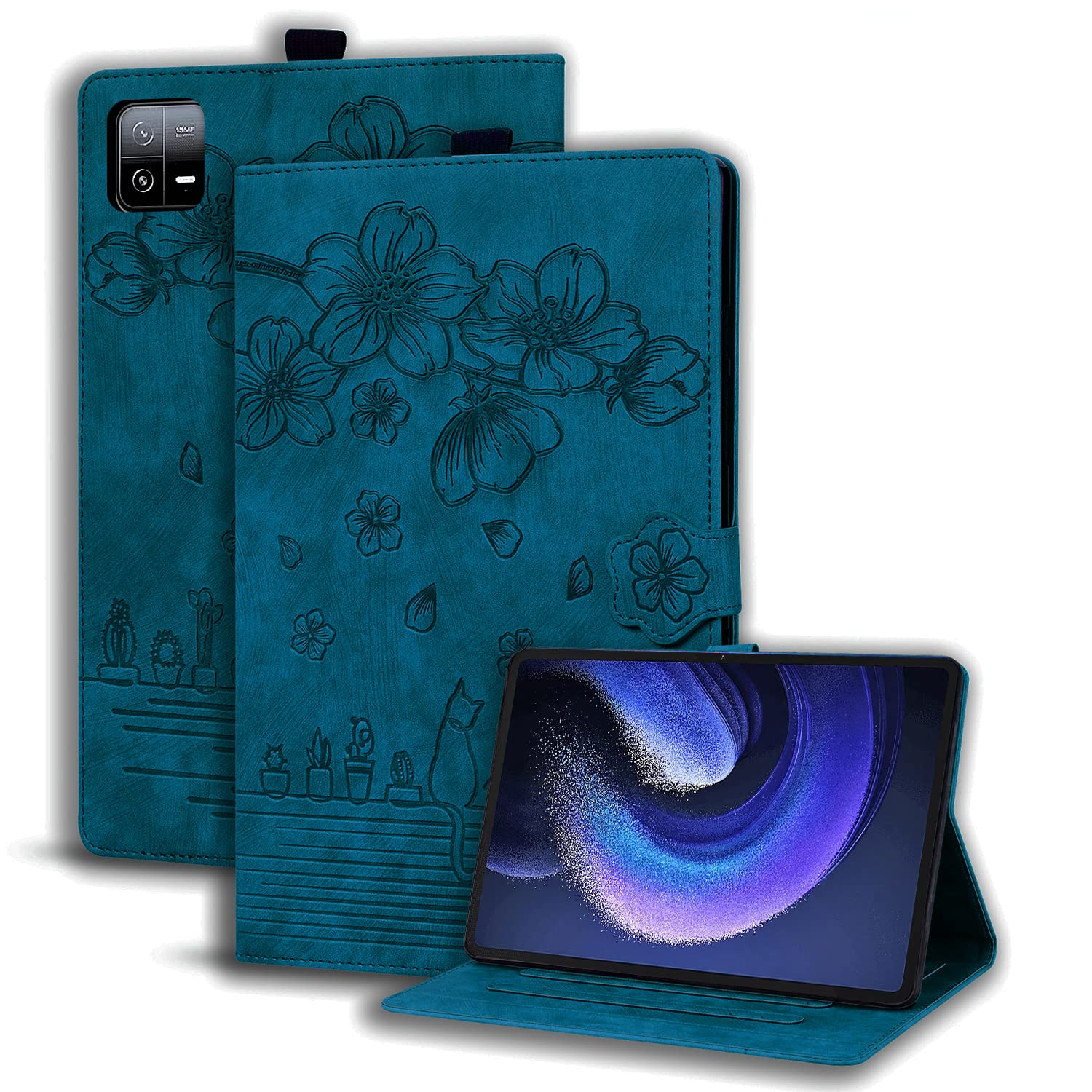 Succtopy Custodia Xiaomi Pad 6/Pad 6 Pro 11 2023,Cover in Pelle PU Flip Portafoglio con Porta Penna Xiaomi Pad 6 11 2023,Custodia Protettiva con Slot Card per Xiaomi Pad 6 Pro 11