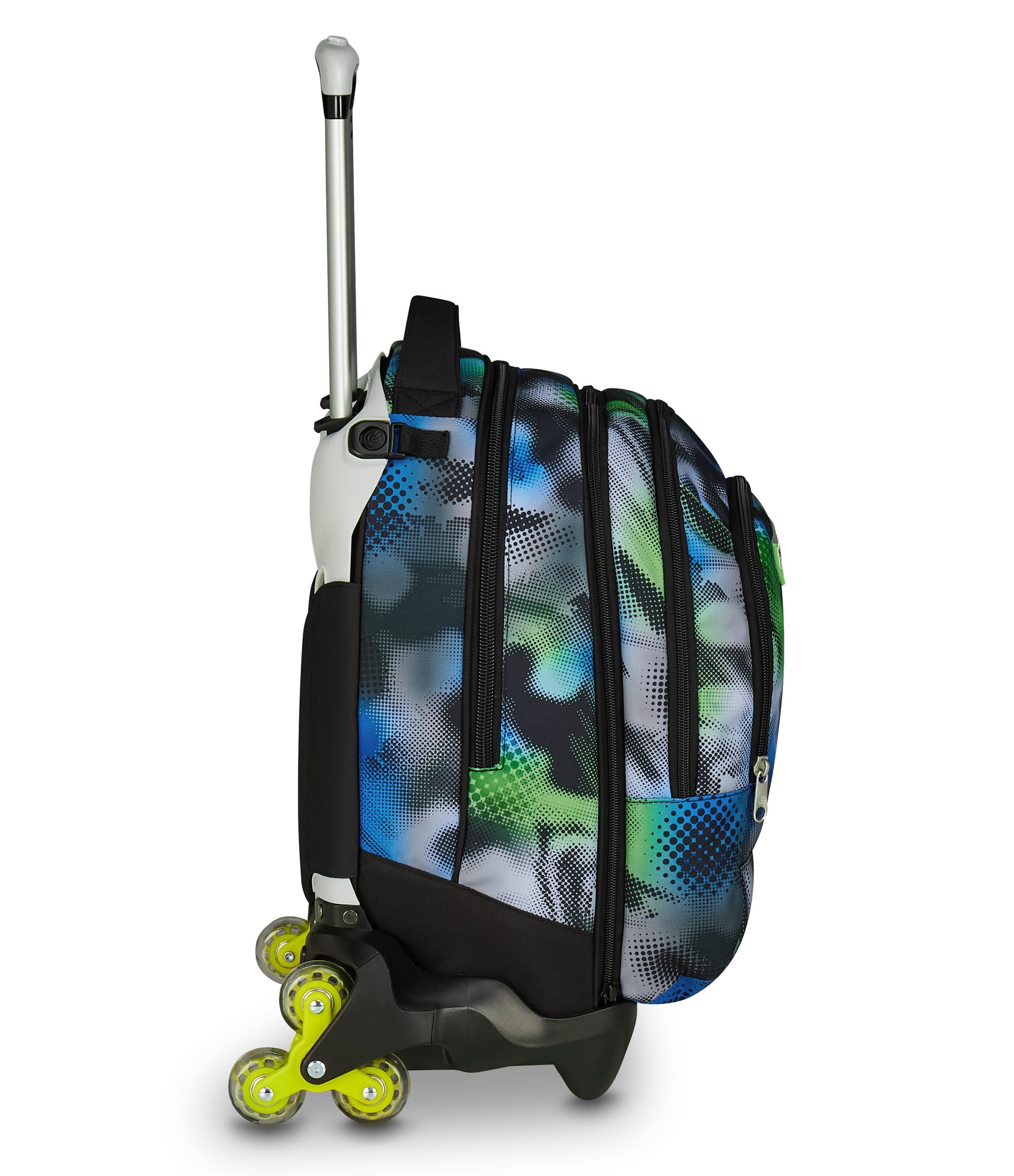 Seven Trolley Scuola Jack 3 Ruote Detach Write Down, Grigio, Zaino Con Carrello Sganciabile Da 37 Litri, Tasca Borraccia, Zainetto Staccabile, Multiuso e Spazioso, Per Scuola Elementare e Media,