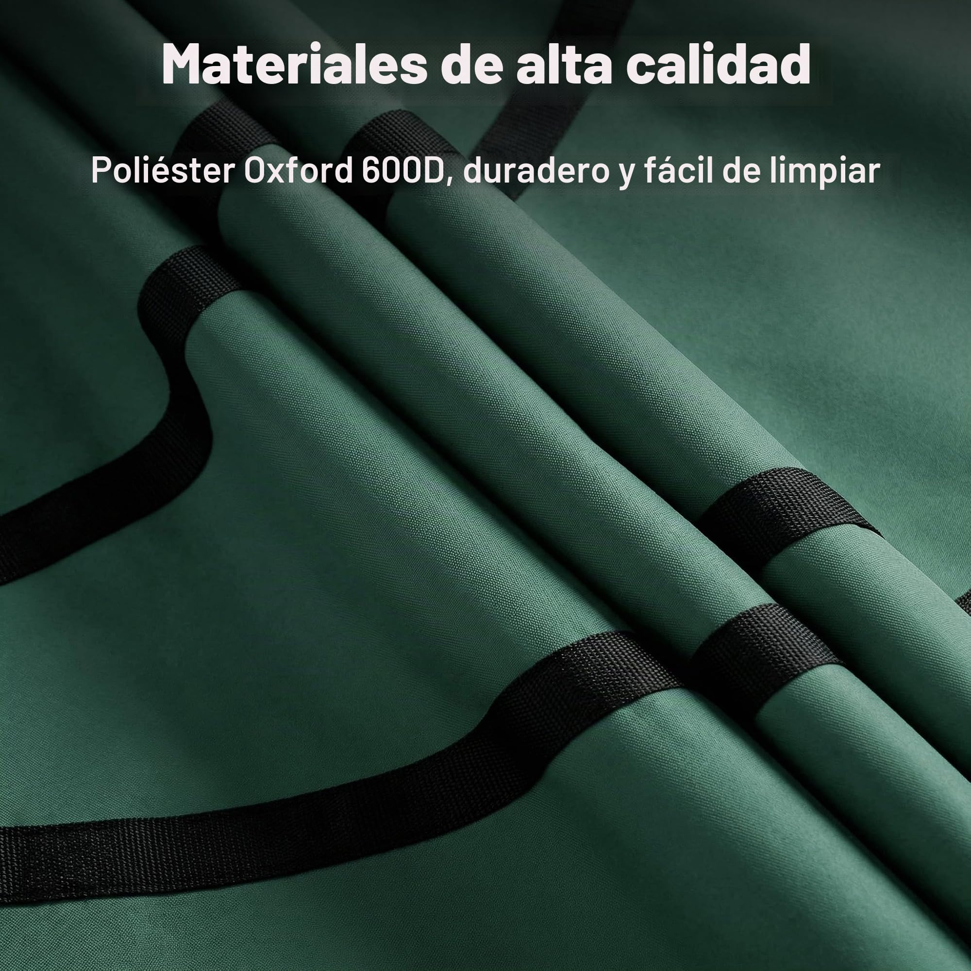 Wiltec 3x Saco para hojas redondo 100 l Verde Plegable 600D-Oxford-Poliéster Recogida de residuos Saco para césped Robusto Residuos de jardín