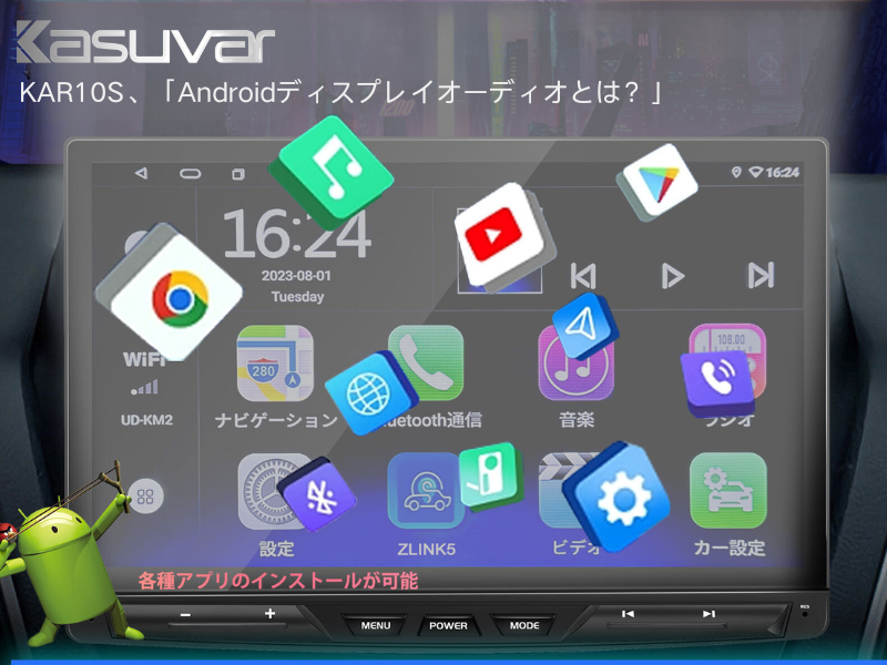 Amazon.co.jp: KASUVAR 1DIN 8コア4G+64Gアンドロイドカーナビ 32
