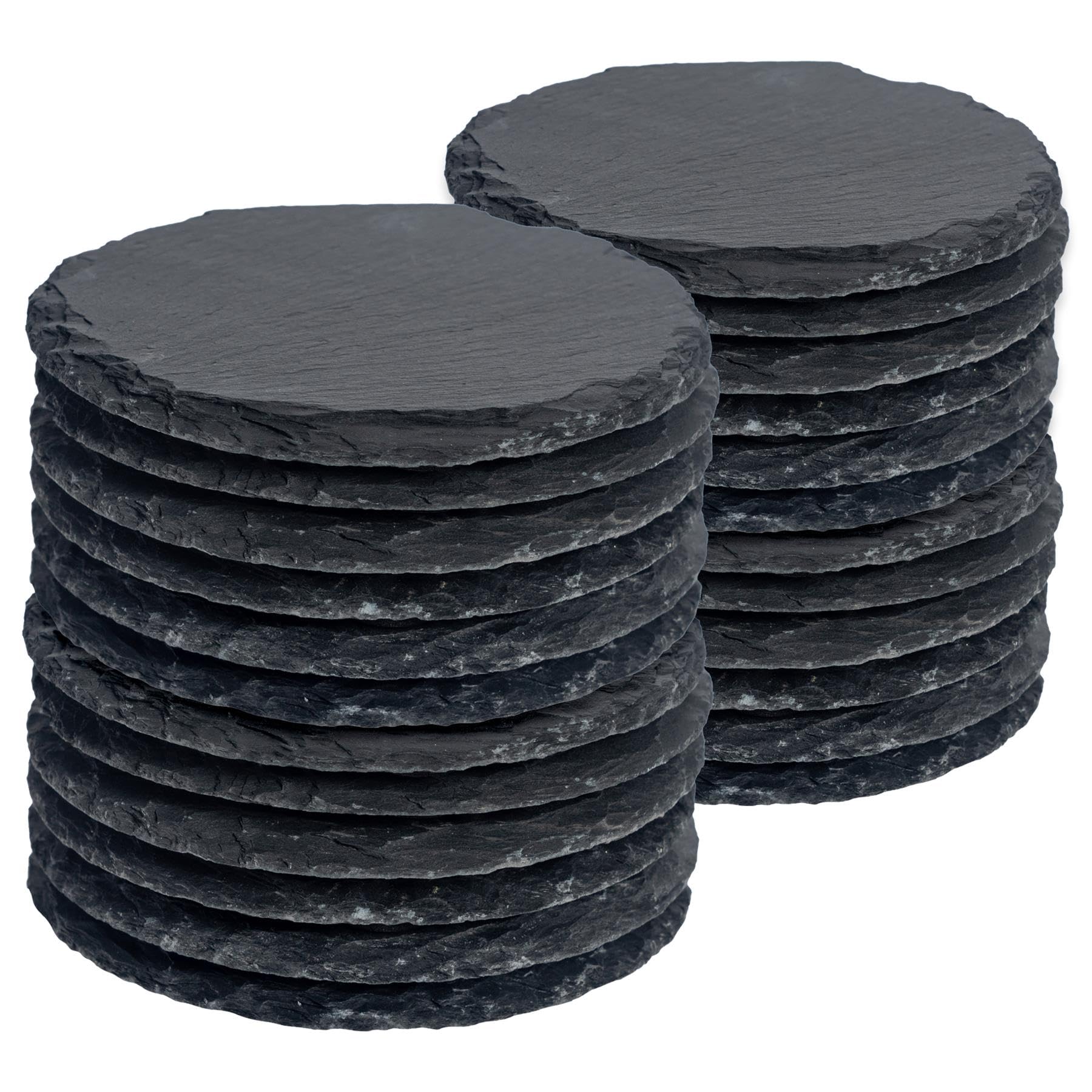 Round Slate Coasters - 10cm - Pack of 24
