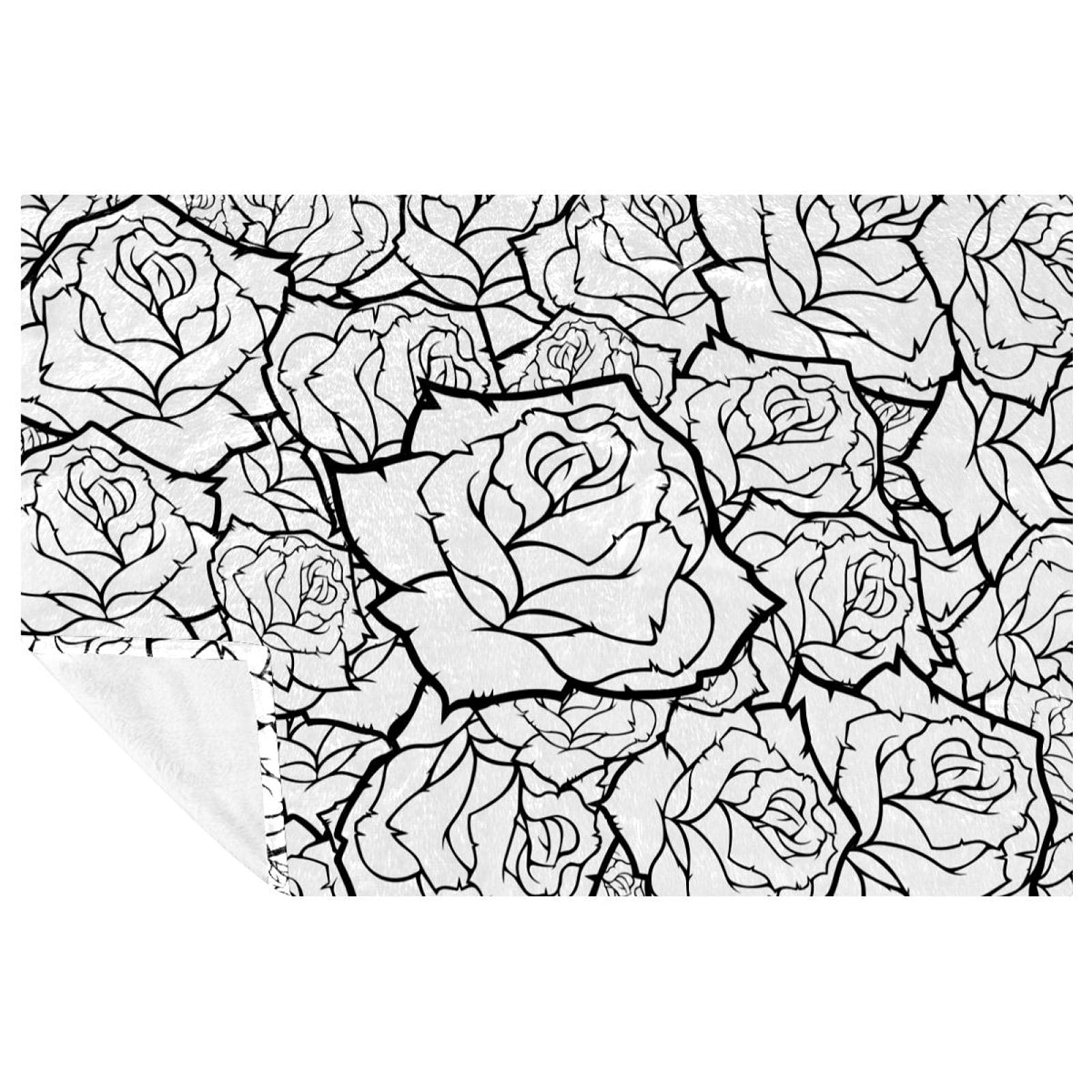 Couverture chaude rose noir et blanc en microfibre premium pour lit