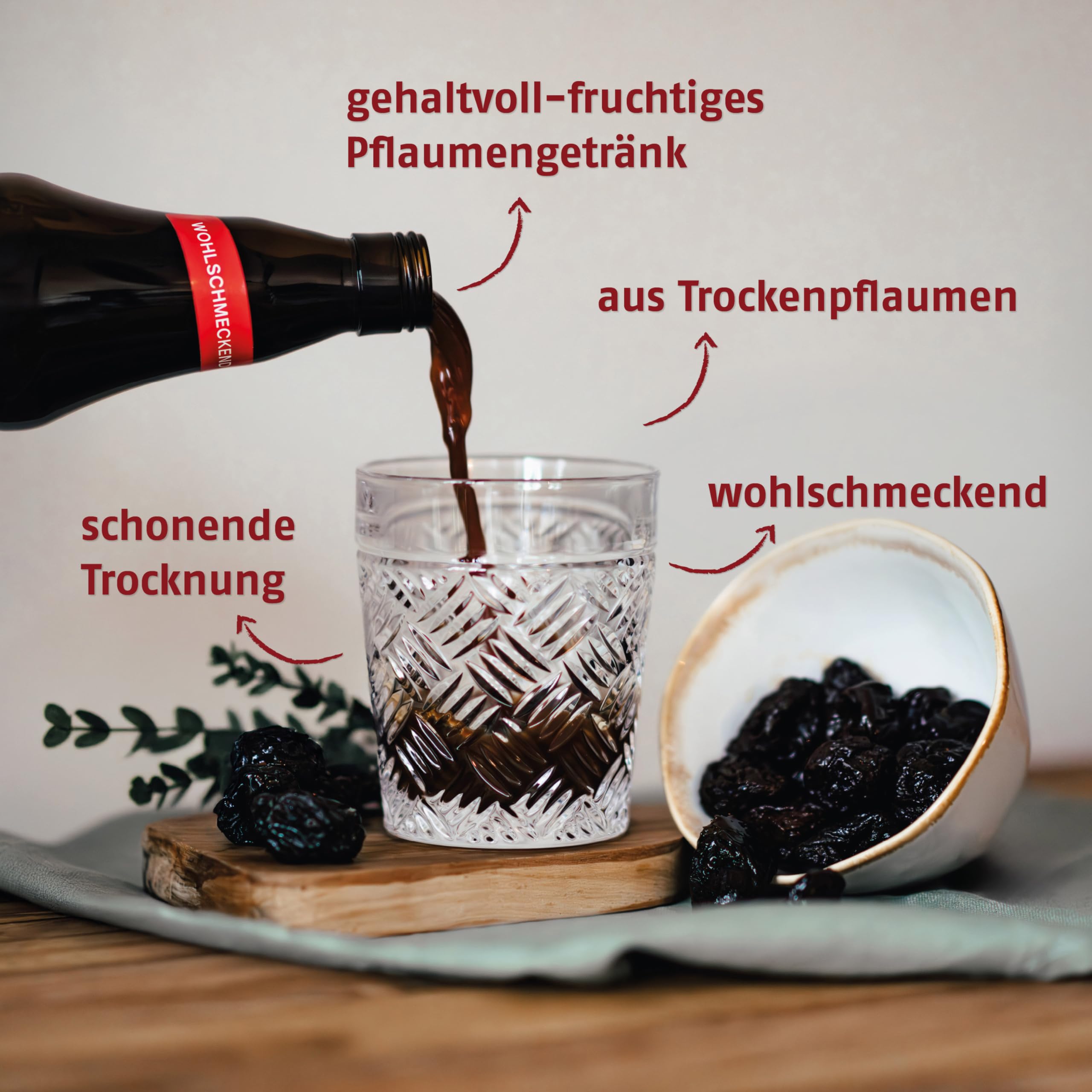 RABENHORST Pflaumi 6er Pack (6 x 700 ml). Fruchtiges Pflaumen-Getränk aus ungeschwefelten Trockenpflaumen | Fruchtiges Pflaumen-Getränk aus ungeschwefelten Trockenpflaumen