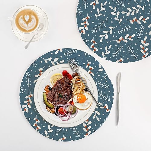 Miniatura 4 de Christmas Branch Heat Resistant Pan Mat High Heat Trivet for Hot Dishes Absorb Water Hot Mats for Stove Protecting Counter House Decor 3 Pcs