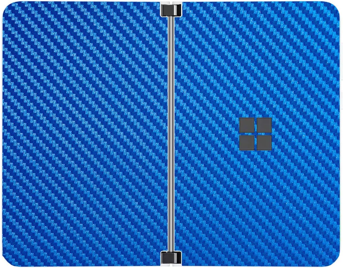 SopiGuard Sticker for Surface Duo Phone Edge-to-Edge Precision Vinyl Skin Wrap (Carbon Laguna Blue)