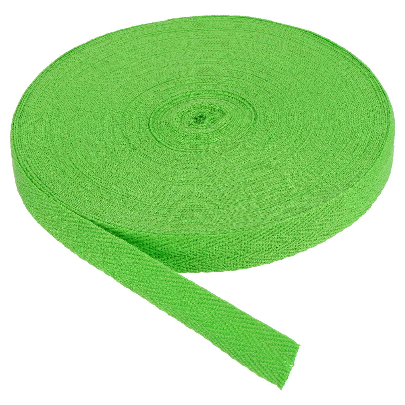 PATIKIL Cotton Twill Tape 15mm(5/8") 23m(25 Yards) Cotton Ribbon Bias Binding Tape Herringbone Webbing Trim for Sewing Gift Wrapping Craft DIY Bamboo Green